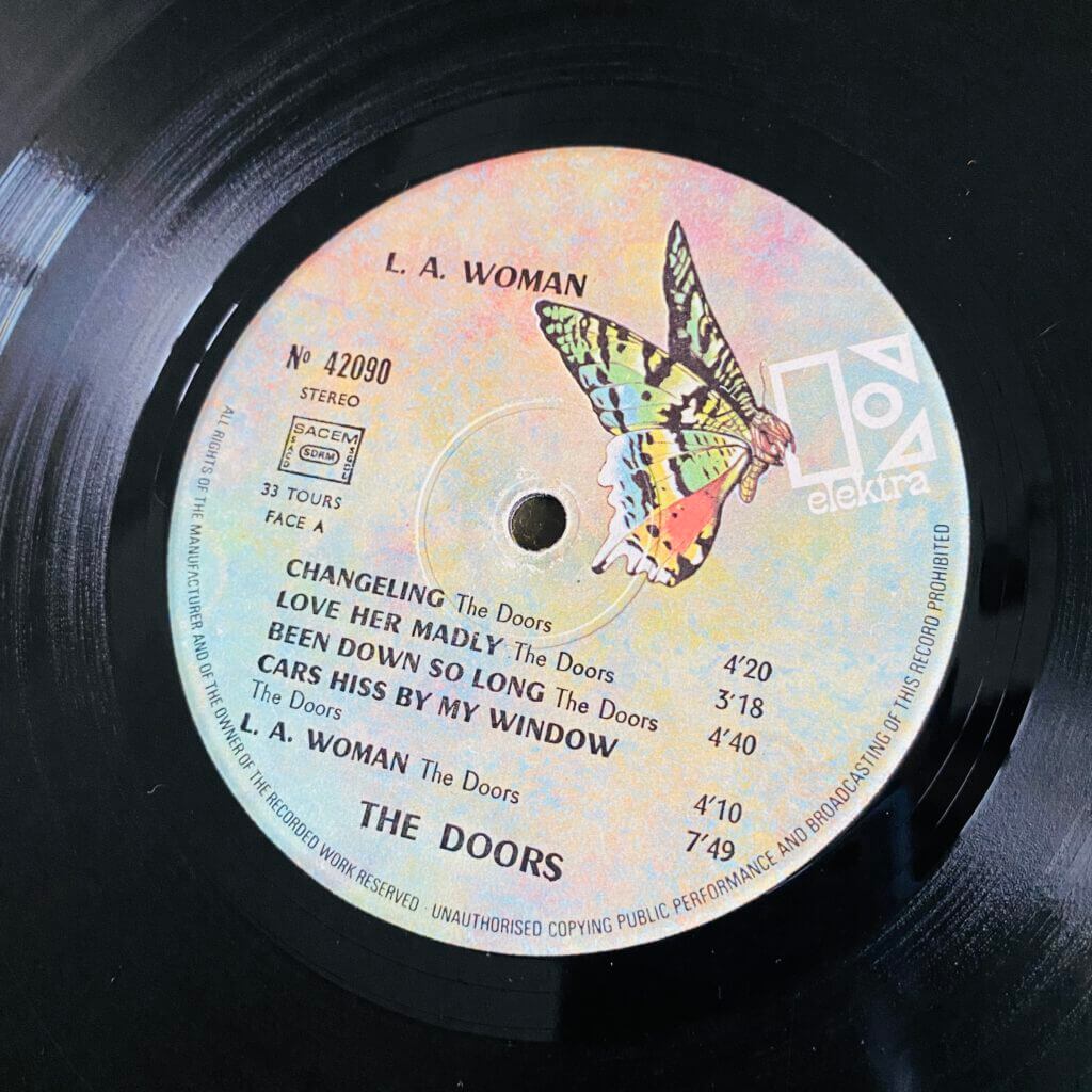 The Doors - L.A. Woman, label