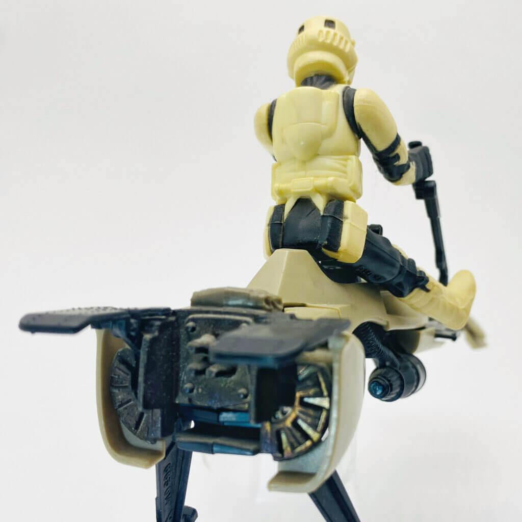 Scout Trooper et Speeder Bike - Vue arrière volets ouverts
