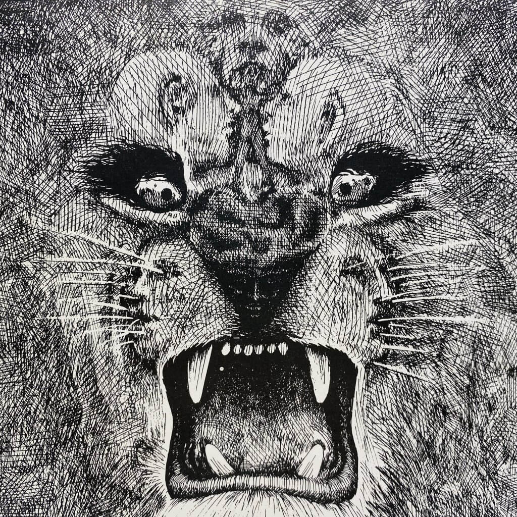 Santana, album éponyme. Zoom sur le lion.