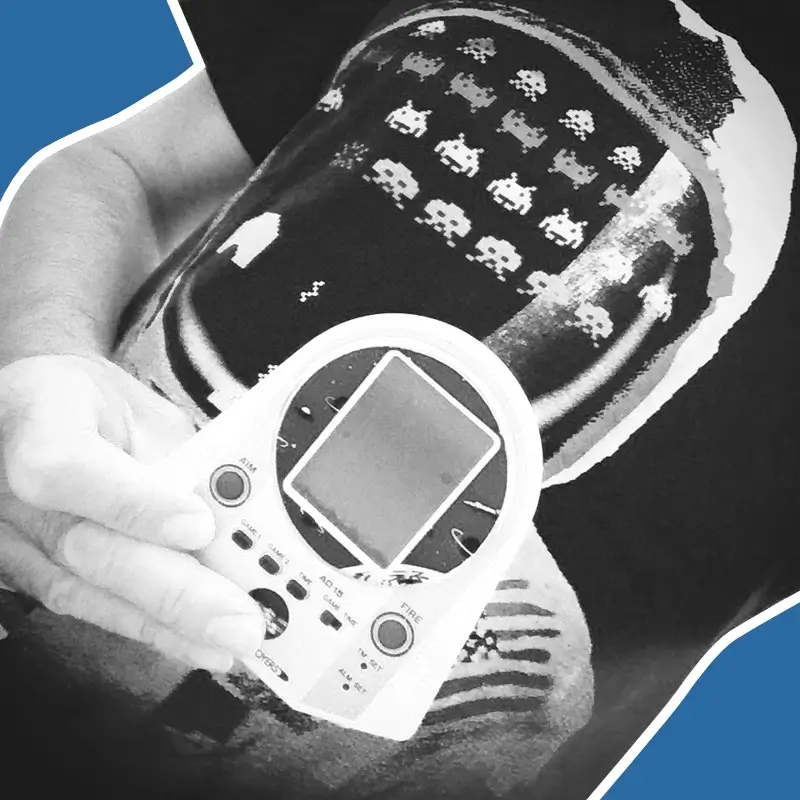 Papa et son jeu électronique Astro Destroyer